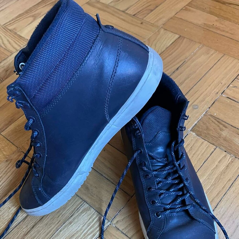 Lacoste Straight Set Thermo Trainers Navy White Sz 12